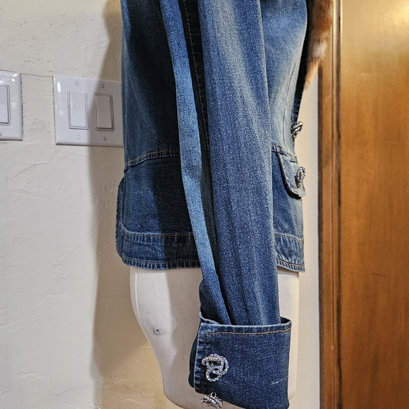 Berer Jean Jacket Fur Collar - Picture 9 of 10